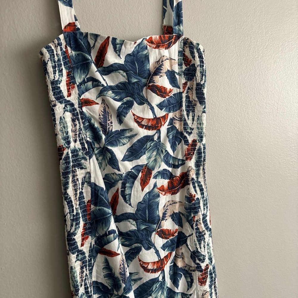 Tropical Leaf Print Dress